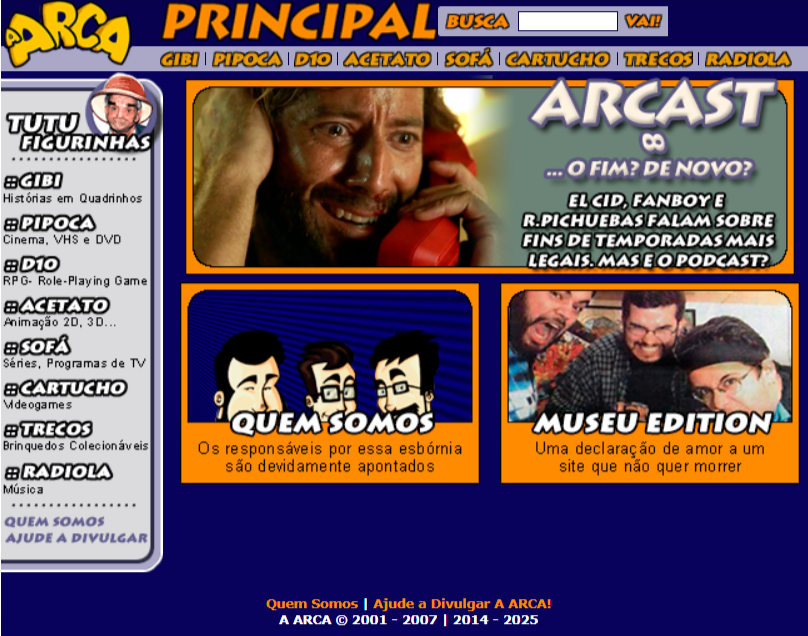 Relembrando o site A ARCA - Gibizilla